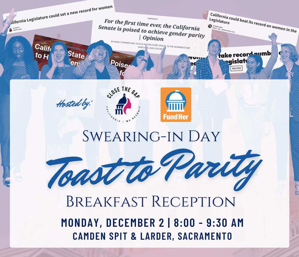 Click to purchase tickets for our 'Toast to Parity' Swearing-In Day Breakfast Reception